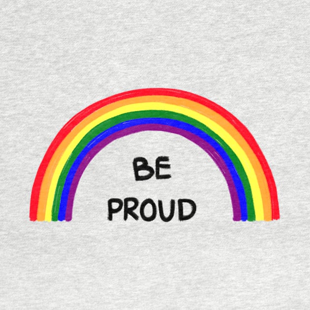 Gay pride rainbow lgbtq with positive quote concept. by Nalidsa